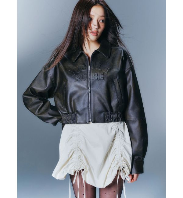 CALNAMUR「ヴィンテージフェイクレザーブルゾン」|ブルゾン・スタジャン|