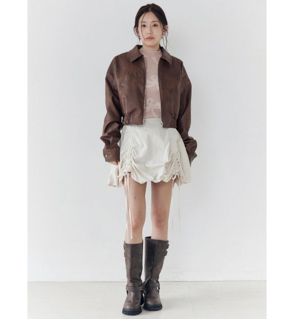 CALNAMUR「ヴィンテージフェイクレザーブルゾン」|ブルゾン・スタジャン|