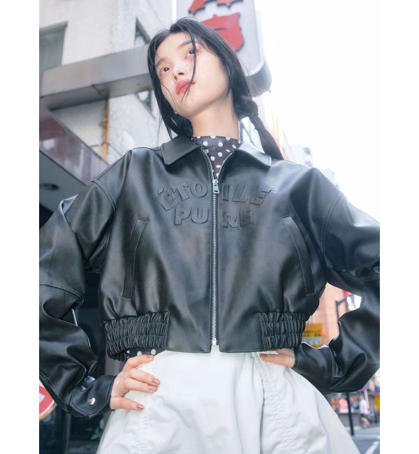 CALNAMUR「ヴィンテージフェイクレザーブルゾン」|ブルゾン・スタジャン|