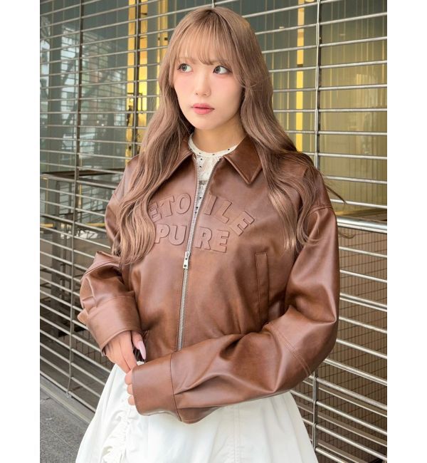 CALNAMUR「ヴィンテージフェイクレザーブルゾン」|ブルゾン・スタジャン|