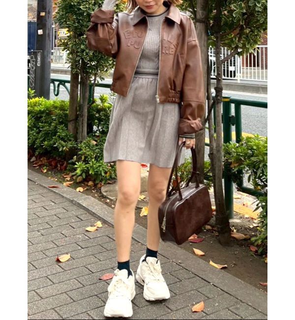 CALNAMUR「ヴィンテージフェイクレザーブルゾン」|ブルゾン・スタジャン|