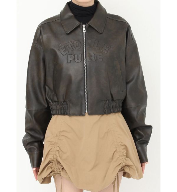 CALNAMUR「ヴィンテージフェイクレザーブルゾン」|ブルゾン・スタジャン|