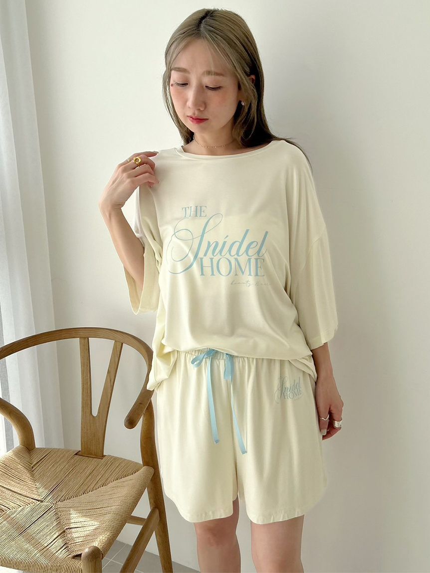 SNIDEL HOME「【接触冷感】ロゴTシャツセットアップ」|ルームウェア|