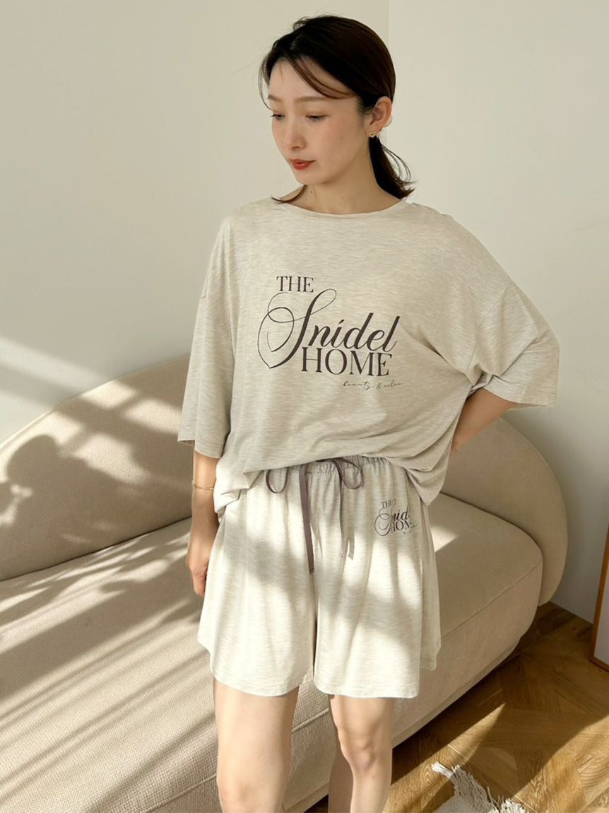 SNIDEL HOME「【接触冷感】ロゴTシャツセットアップ」|ルームウェア|