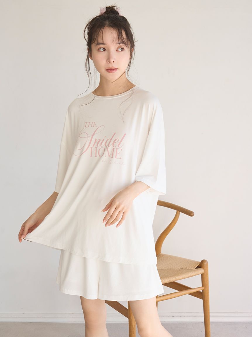 SNIDEL HOME「【接触冷感】ロゴTシャツセットアップ」|ルームウェア|