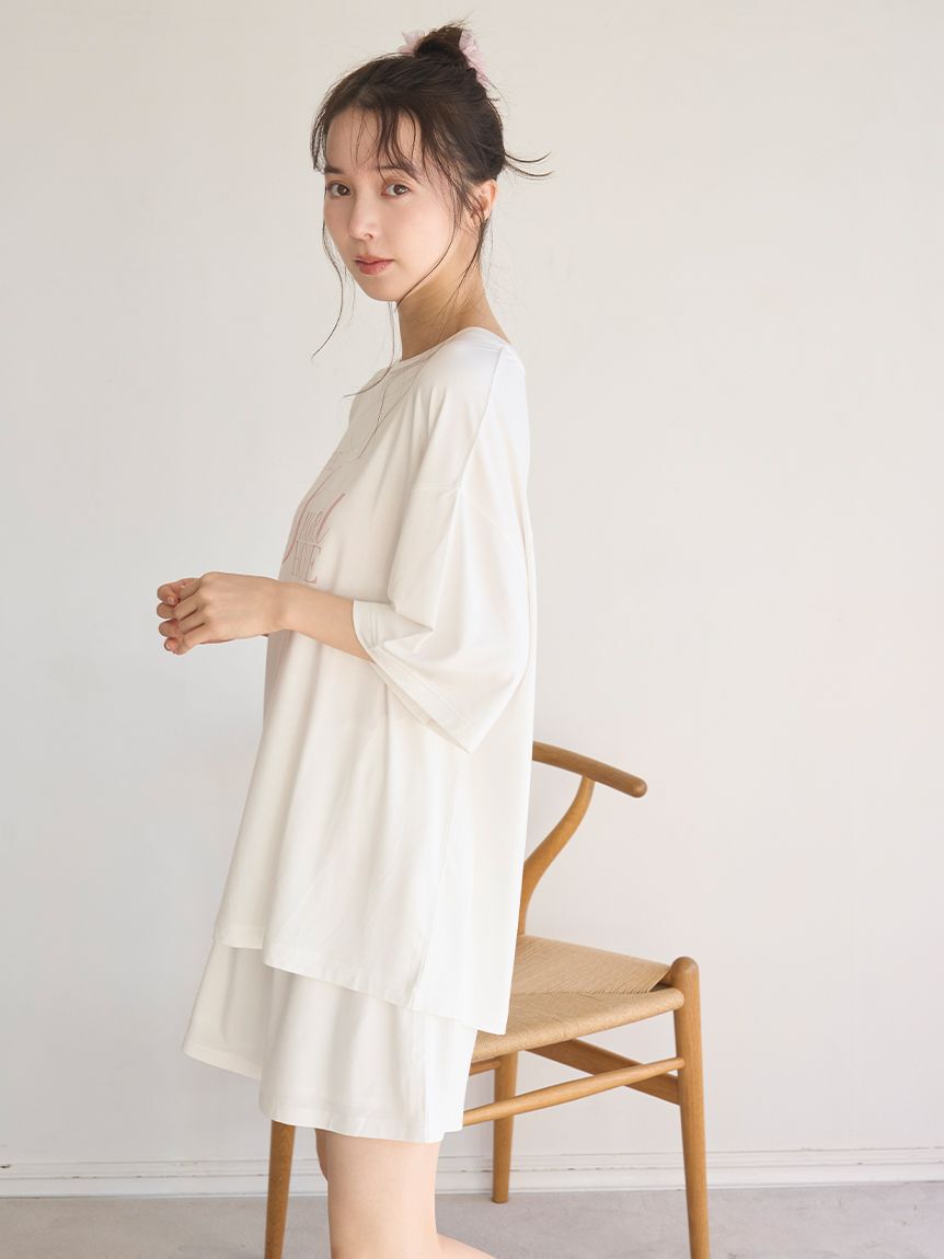 SNIDEL HOME「【接触冷感】ロゴTシャツセットアップ」|ルームウェア|