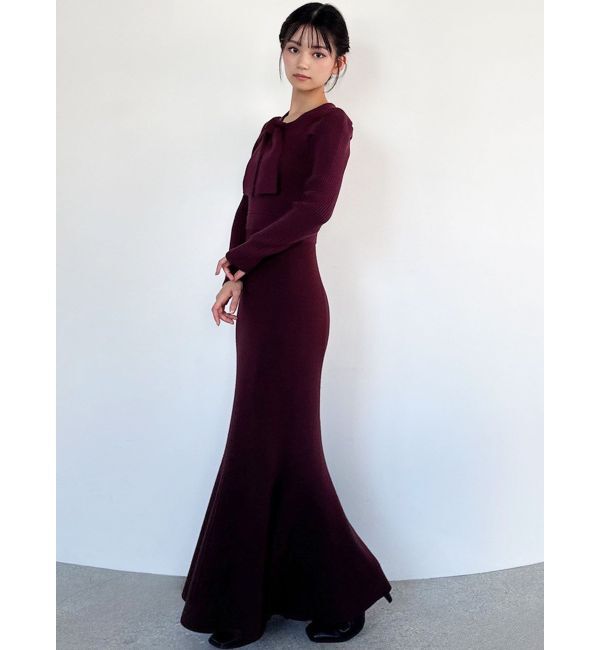 RESEXXY「ボウタイマーメイドニットワンピース」|ワンピース|