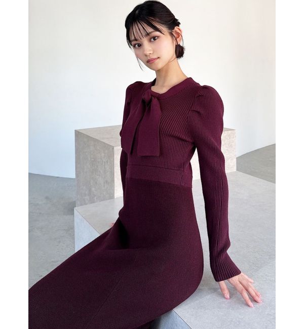 RESEXXY「ボウタイマーメイドニットワンピース」|ワンピース|