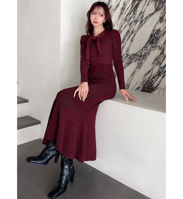 RESEXXY「ボウタイマーメイドニットワンピース」|ワンピース|