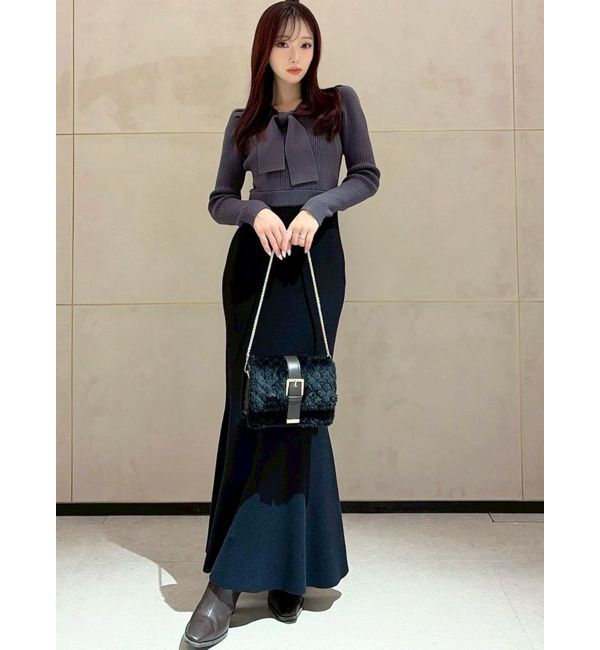 RESEXXY「ボウタイマーメイドニットワンピース」|ワンピース|