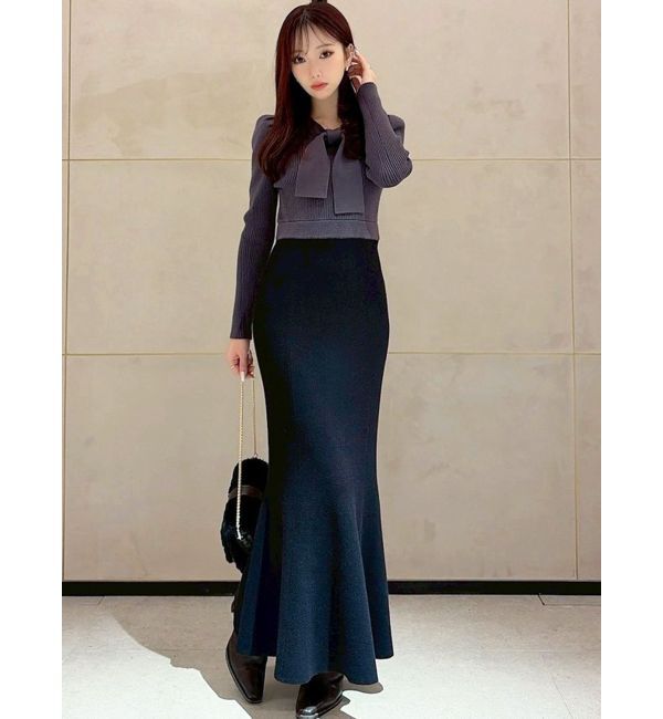 RESEXXY「ボウタイマーメイドニットワンピース」|ワンピース|