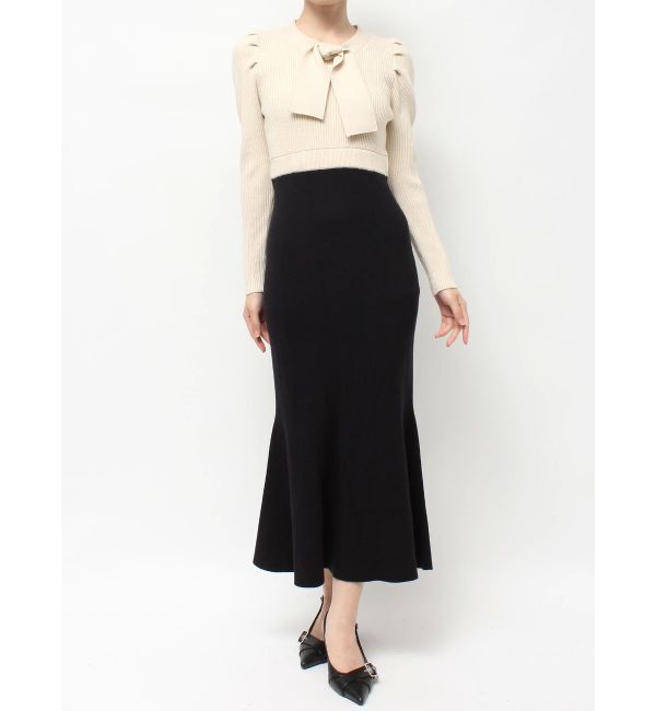 RESEXXY「ボウタイマーメイドニットワンピース」|ワンピース|