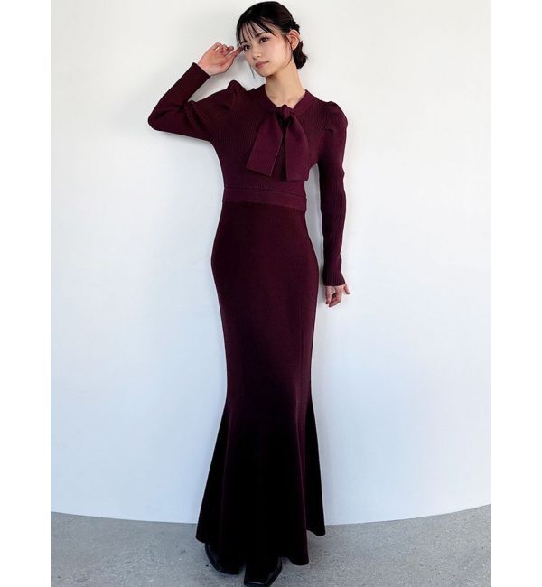 RESEXXY「ボウタイマーメイドニットワンピース」|ワンピース|