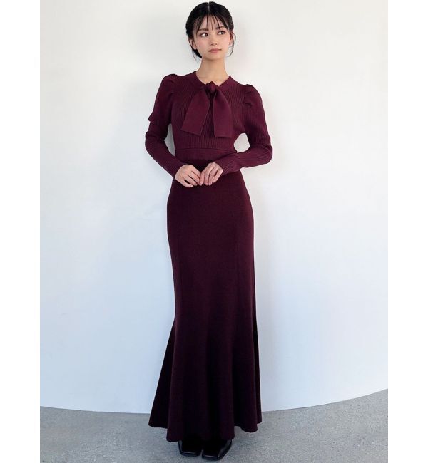 RESEXXY「ボウタイマーメイドニットワンピース」|ワンピース|