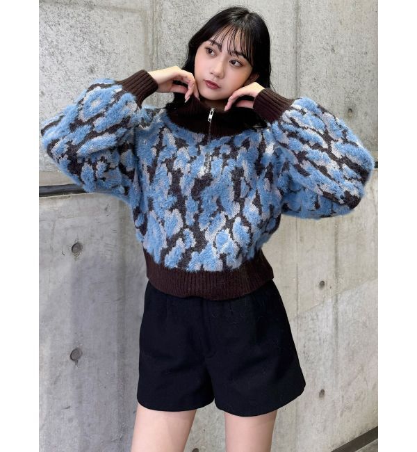 MURUA「マルチヤーンハーフジップニット」|ニット・セーター|