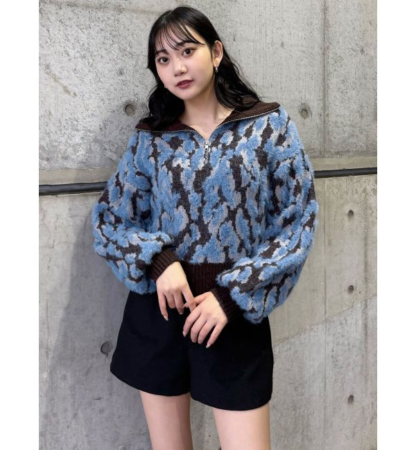 MURUA「マルチヤーンハーフジップニット」|ニット・セーター|