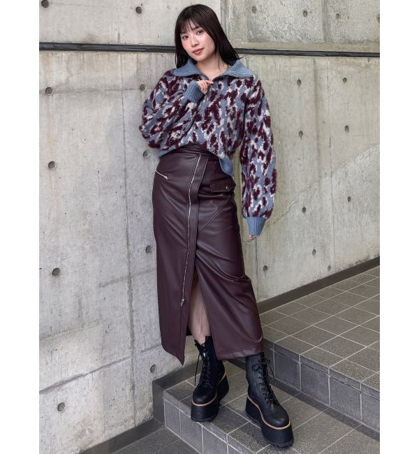 MURUA「マルチヤーンハーフジップニット」|ニット・セーター|