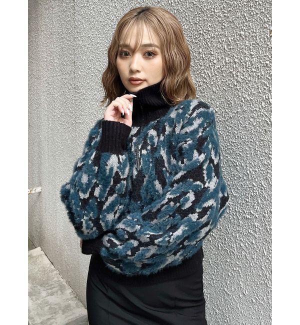 MURUA「マルチヤーンハーフジップニット」|ニット・セーター|