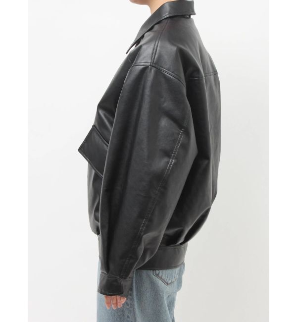Ungrid「ポケットデザインフェイクレザーブルゾン」|ブルゾン・スタジャン|