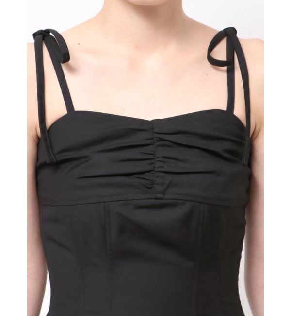 EVRIS「ショルダーリボンプリーツミニワンピース」|ワンピース|