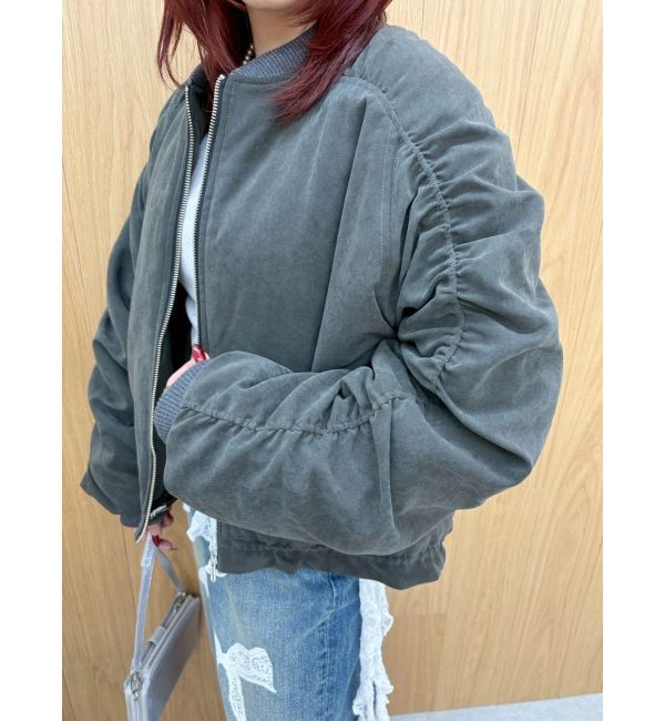 EVRIS「ボリュームギャザーショートMA-1」|ブルゾン・スタジャン|