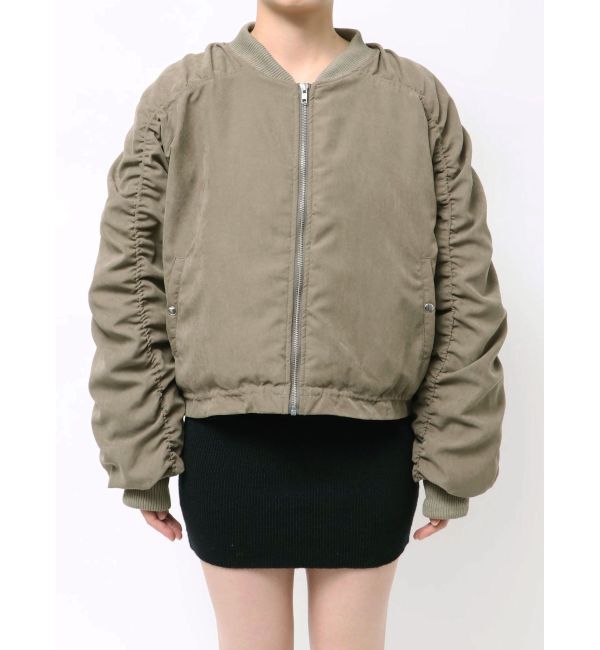 EVRIS「ボリュームギャザーショートMA-1」|ブルゾン・スタジャン|