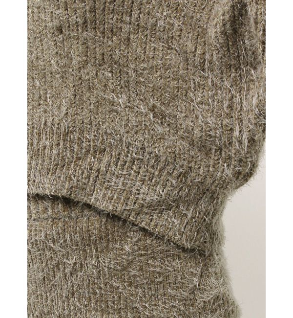 GYDA「レースアップシャギーニットトップス」|ニット・セーター|