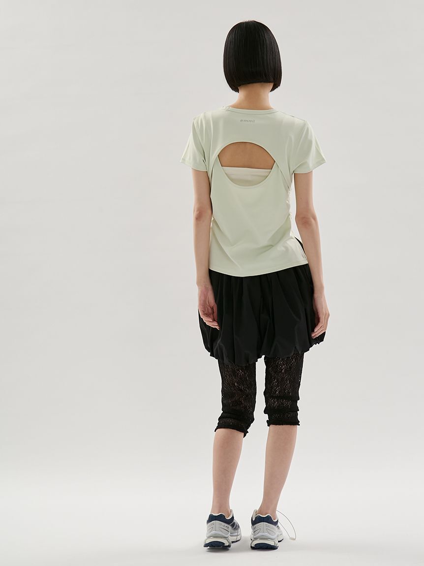 emmi atelier「バックデザインTシャツ/UVカット」|Tシャツ・カットソー|