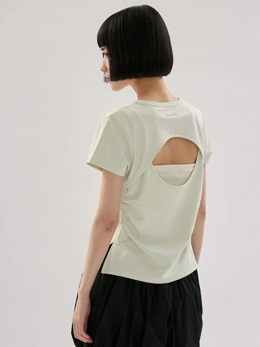emmi atelier「バックデザインTシャツ/UVカット」|Tシャツ・カットソー|