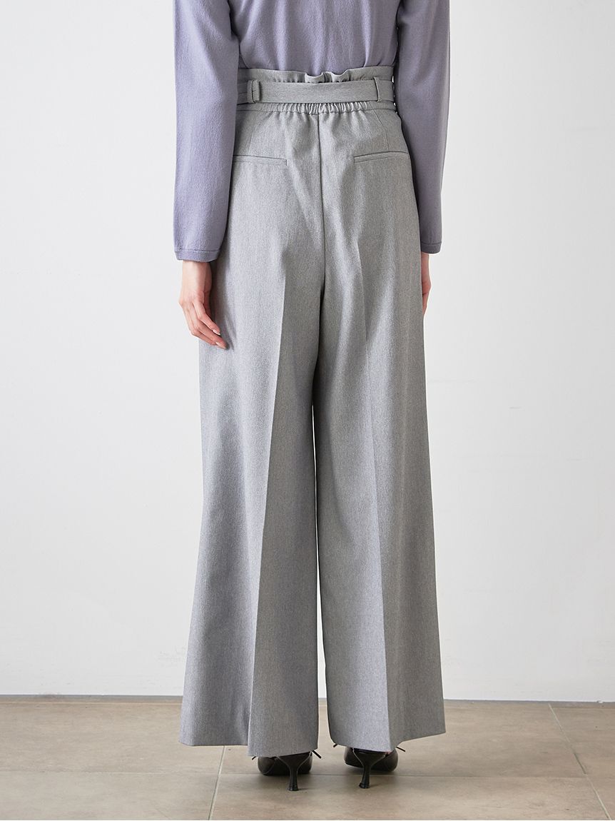 SNIDEL「スタイルアップベルティッドワイドパンツ」|チノ|