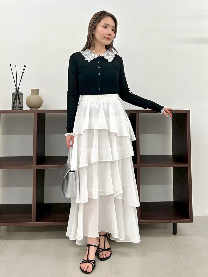 FRAY I.D「アシメフリルティアードスカート」|スカート|