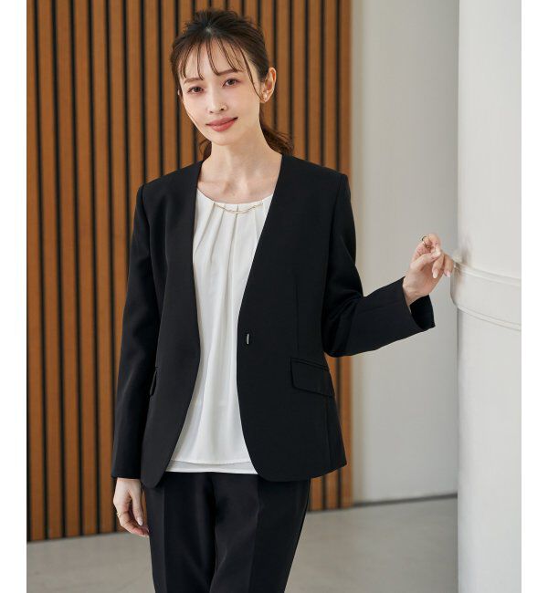 IKKA LOUNGE「【洗濯機で洗える／セットアップ対応】ウォッシャブルVネックジャケット」|その他|