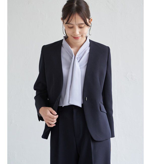 IKKA LOUNGE「【洗濯機で洗える／セットアップ対応】ウォッシャブルVネックジャケット」|その他|