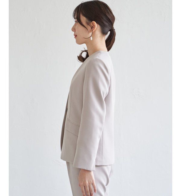 IKKA LOUNGE「【洗濯機で洗える／セットアップ対応】ウォッシャブルVネックジャケット」|その他|