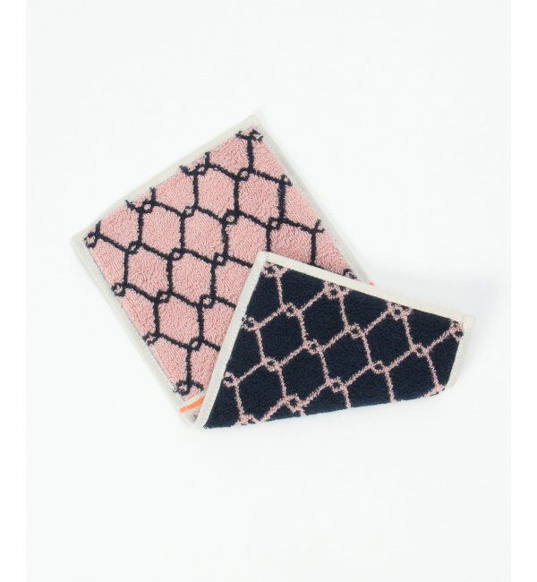 Lbc with Life「Otta オッタ フェンス柄2つ折りハンカチ」|タオル|ピンク