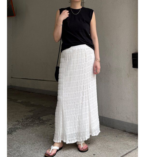 Lbc with Life「ポコポコフレアロングスカート」|スカート|