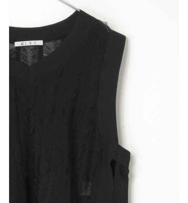 Lbc with Life「フリンジシアーサイドリボンベスト」|ニット・セーター|