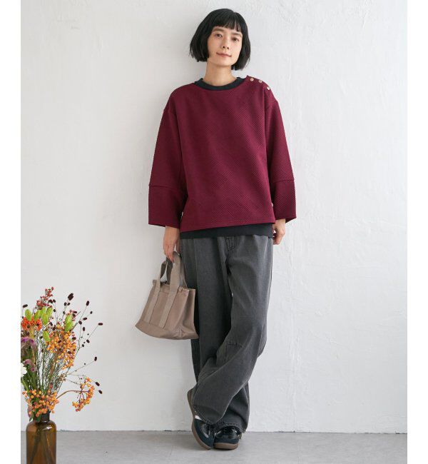 Lbc with Life「幾何学ジャカード袖パフプルオーバー」|その他|