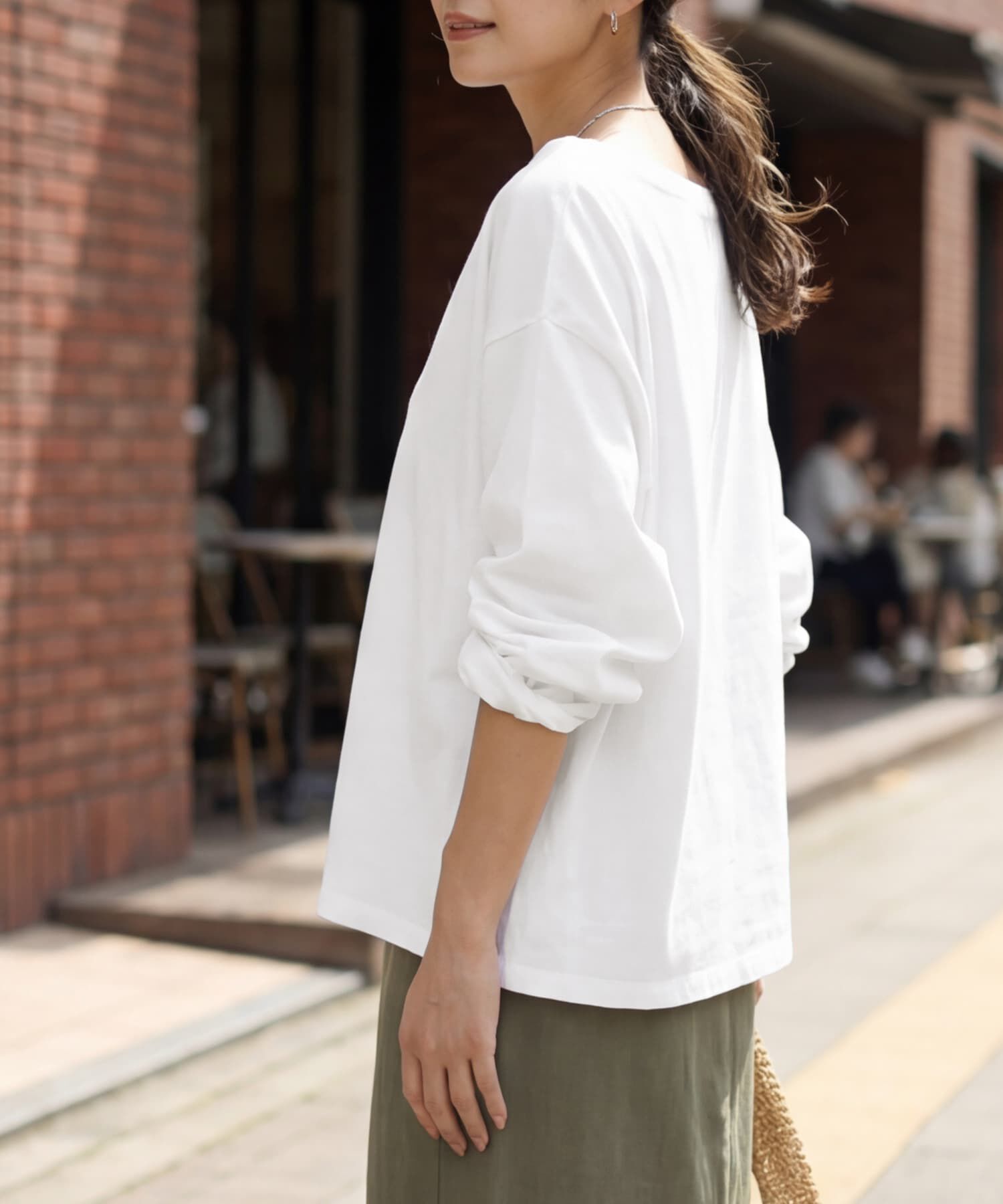 STYLE DELI「綿100ボートオフショルトップス」|Tシャツ・カットソー|