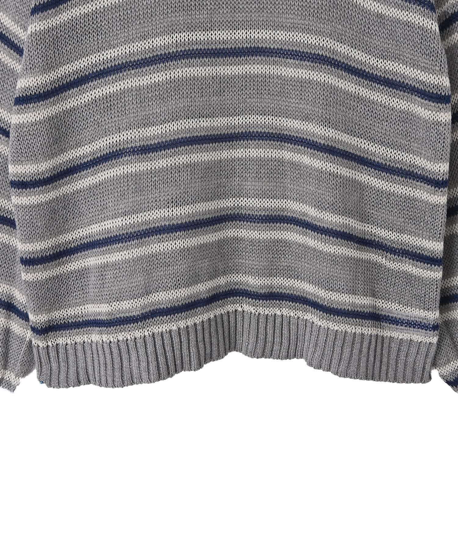 STYLE DELI「【BLK001】綿タッチボーダークルーネックプルオーバー」|Tシャツ・カットソー|