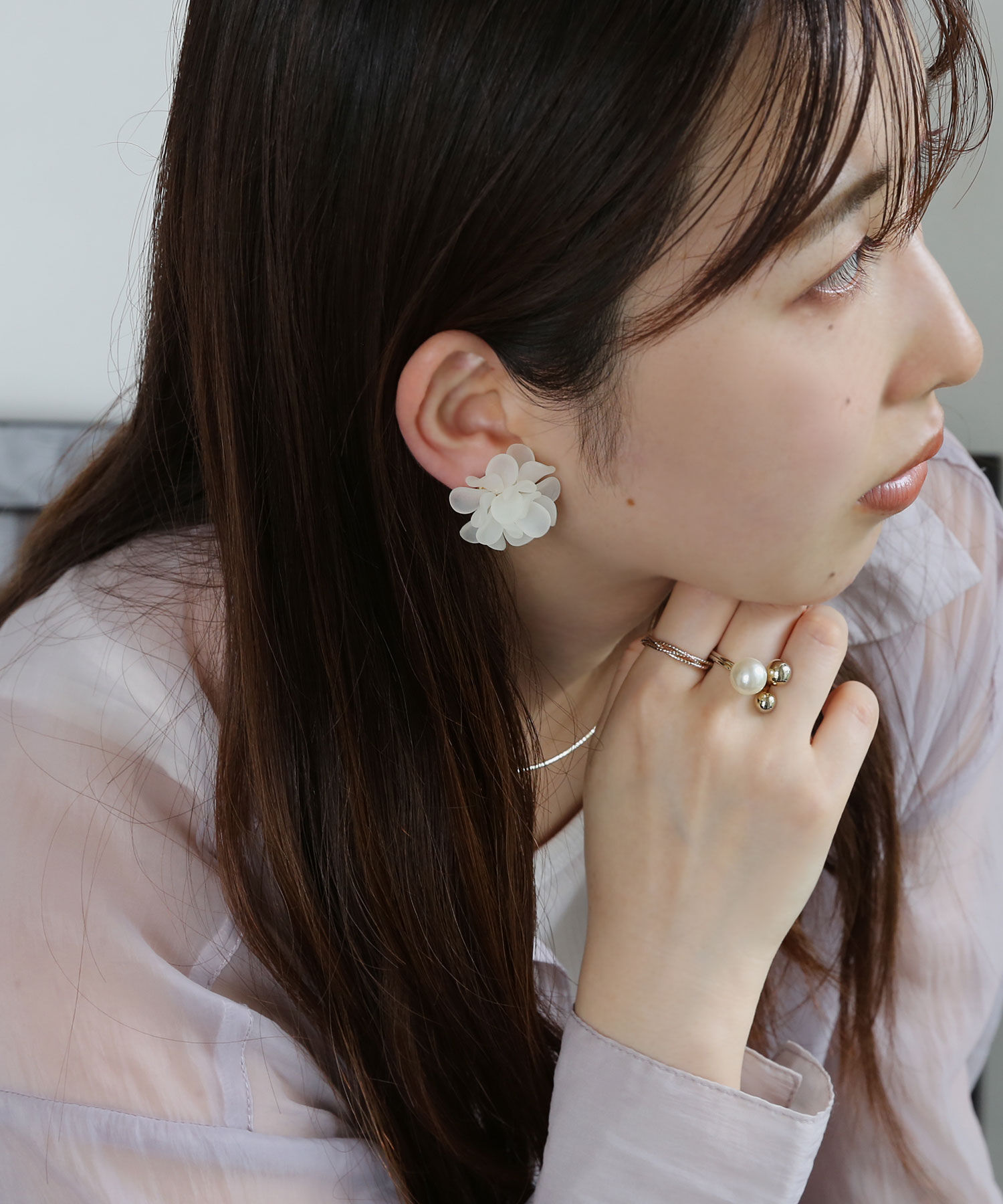 colleca la「シャーベットカラー フラワーイヤリング」|イヤリング|