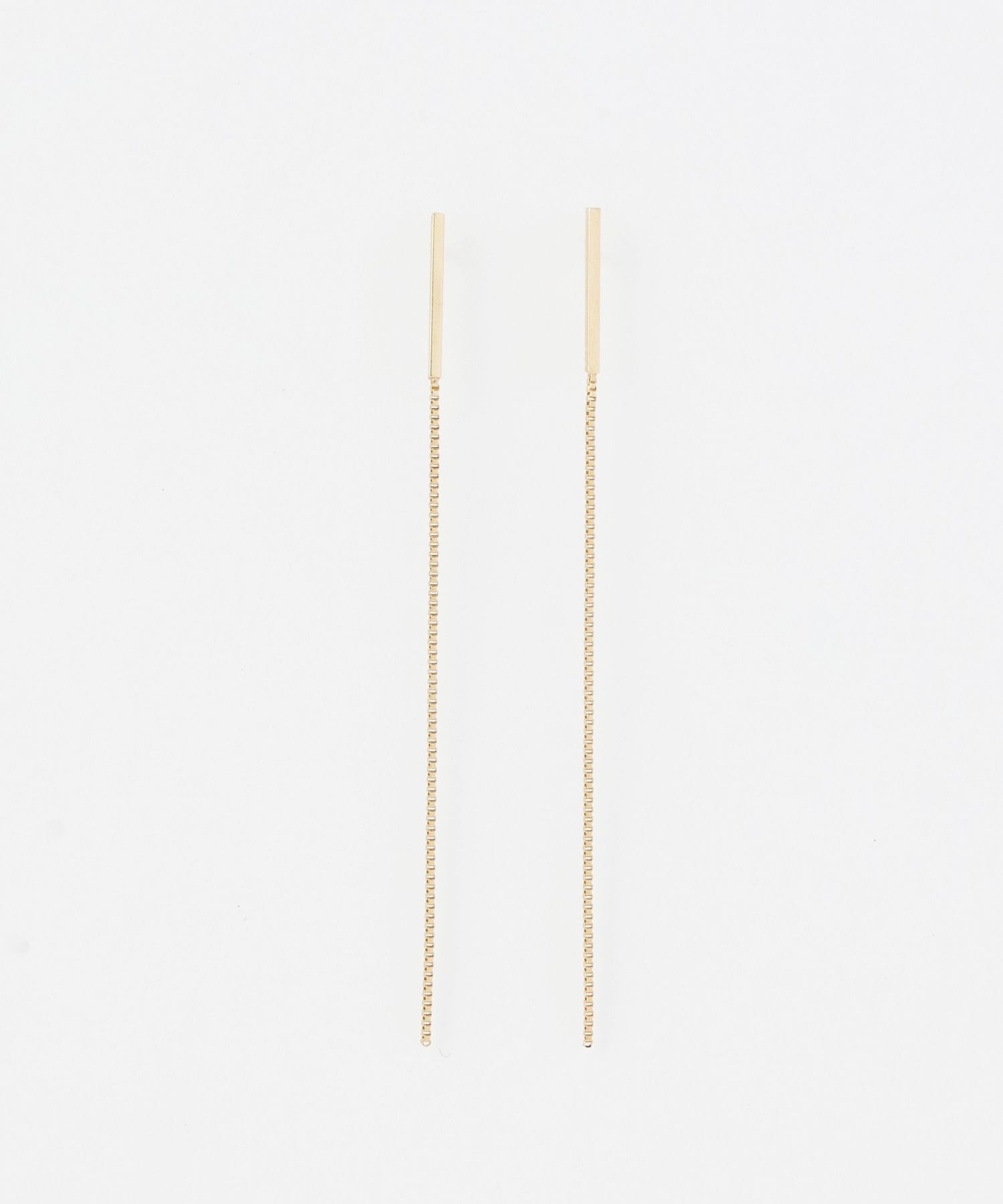 JUPITER「【K10】バー＆ベネチアンチェーンロングピアス」|ピアス|