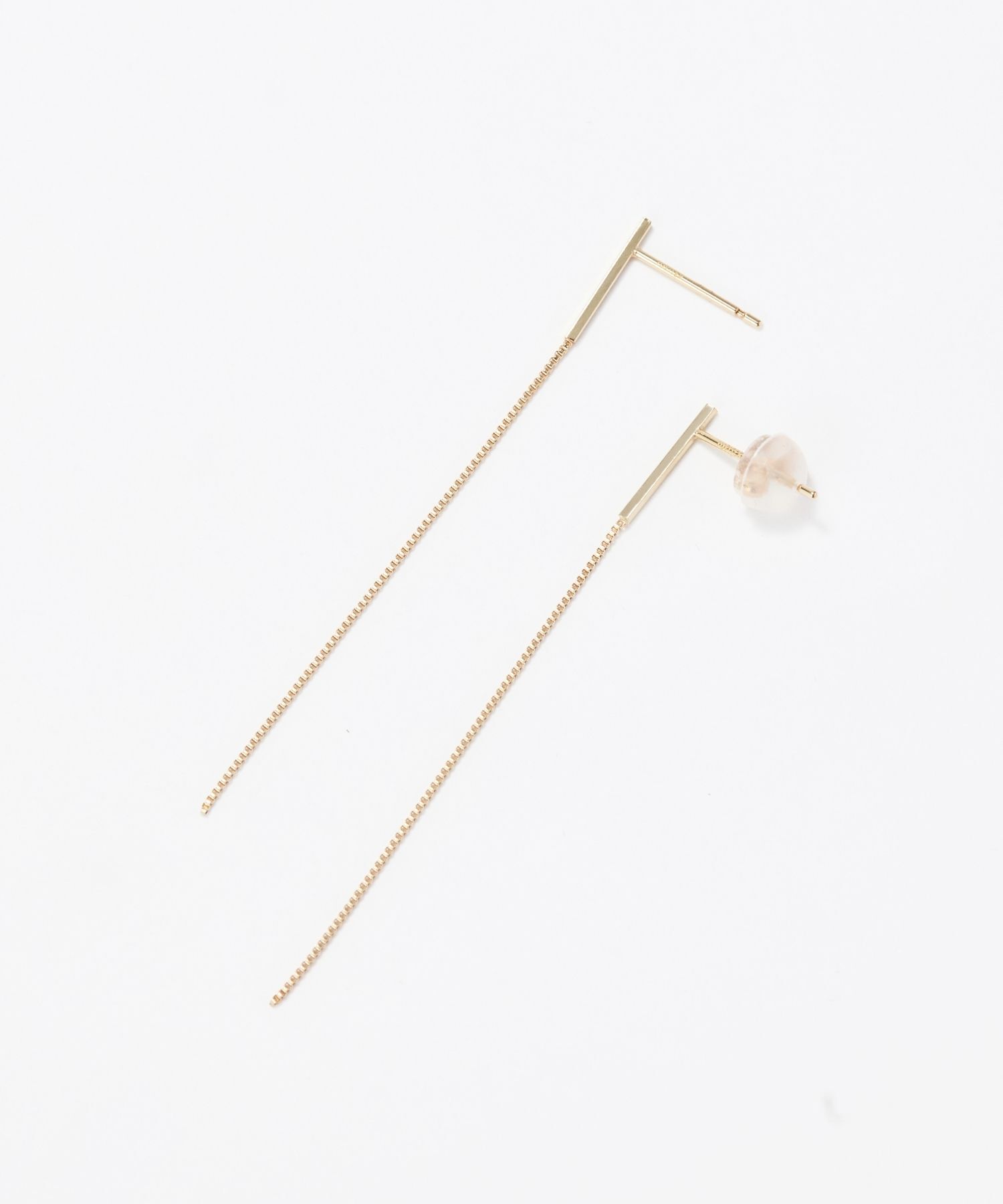 JUPITER「【K10】バー＆ベネチアンチェーンロングピアス」|ピアス|