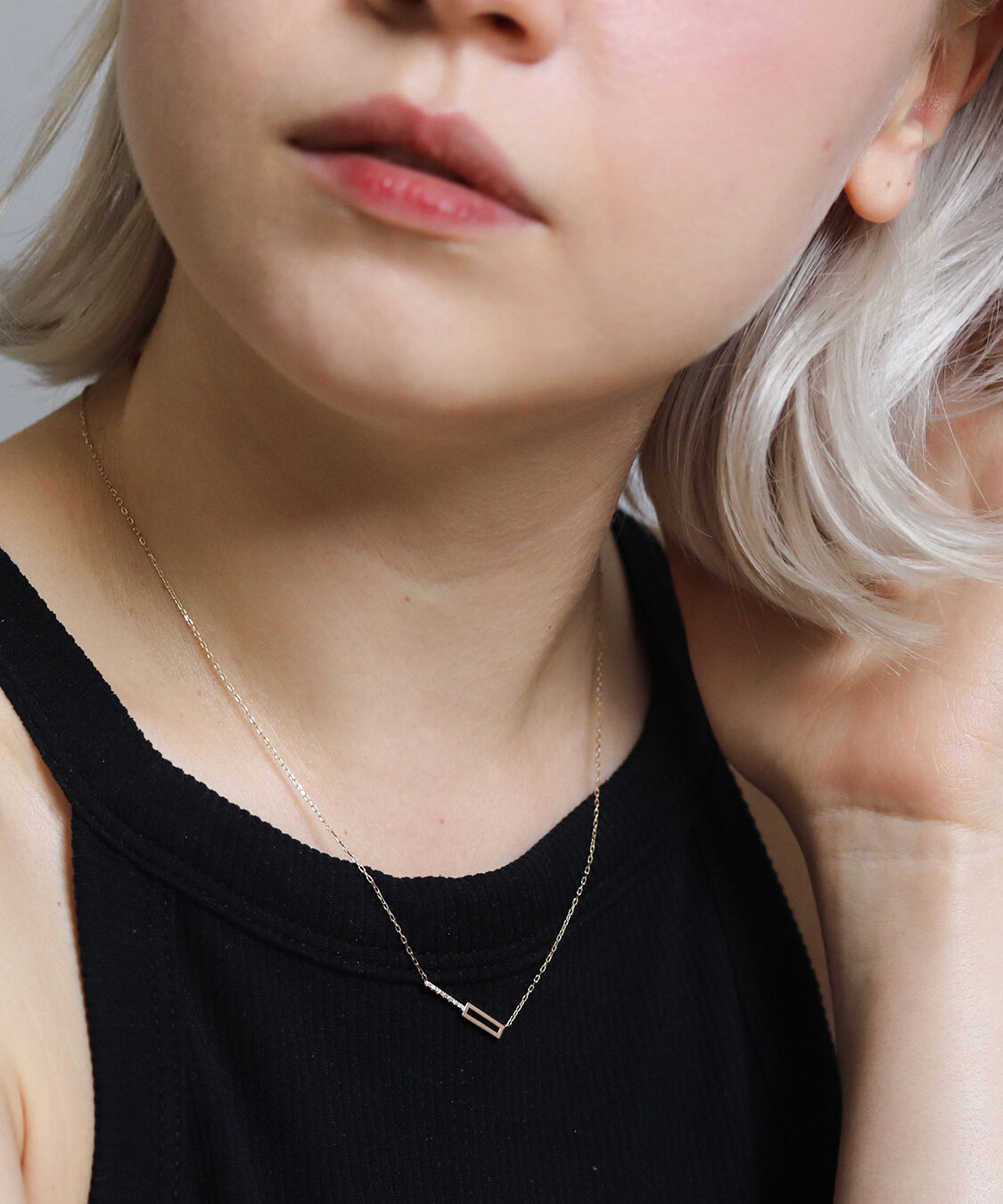  「ダイヤモンド オペラ ネックレス | K10YG 〈世界最小〉」|ネックレス|