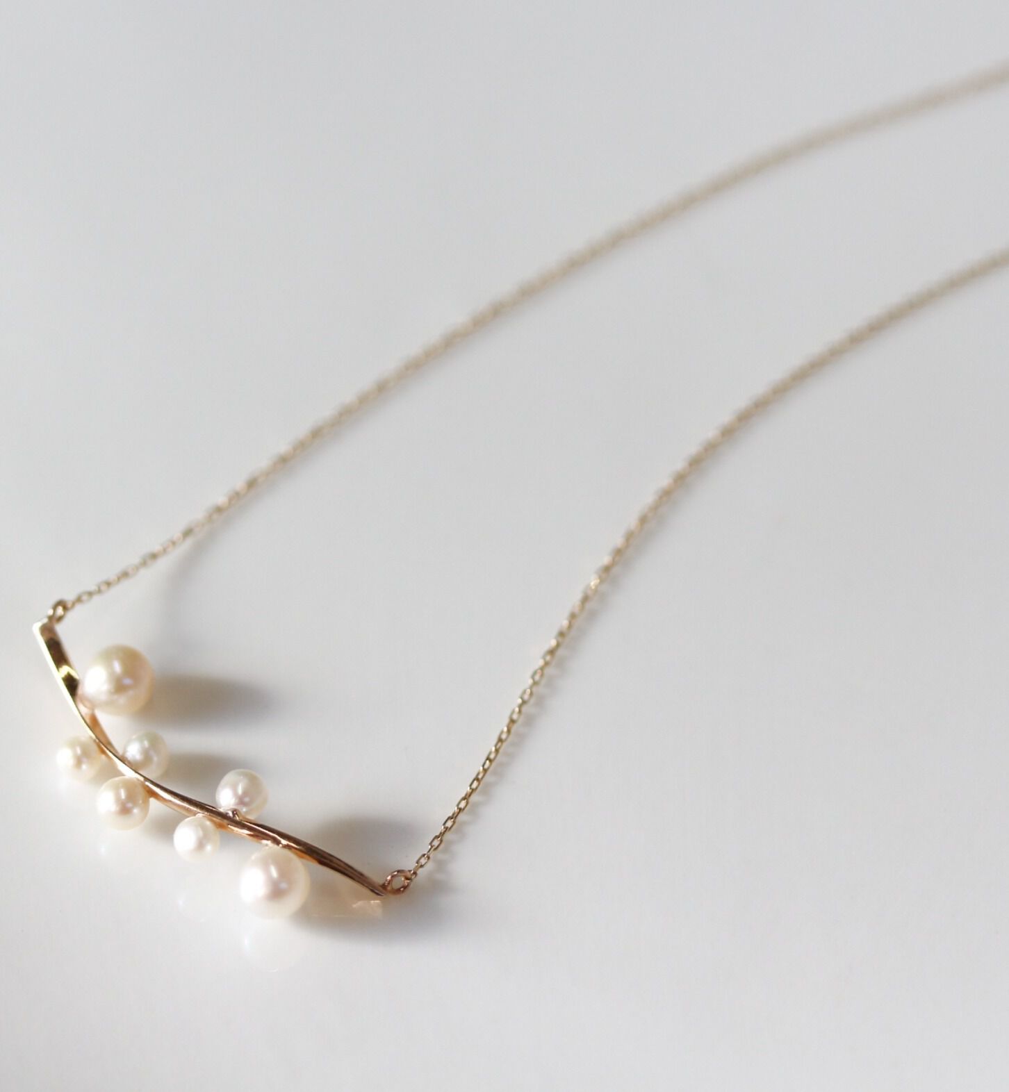  「パール リリー ネックレス | K10YG」|ネックレス|
