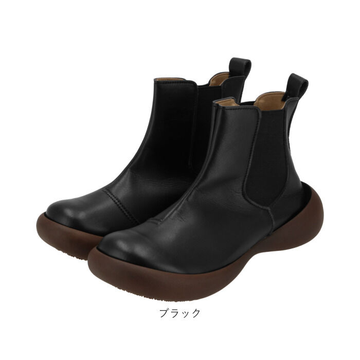 BACKYARD FAMILY「ショートブーツ レディース ぺたんこ 定番 サイドゴア ブーツ ショート ローヒール」|ショートブーツ|