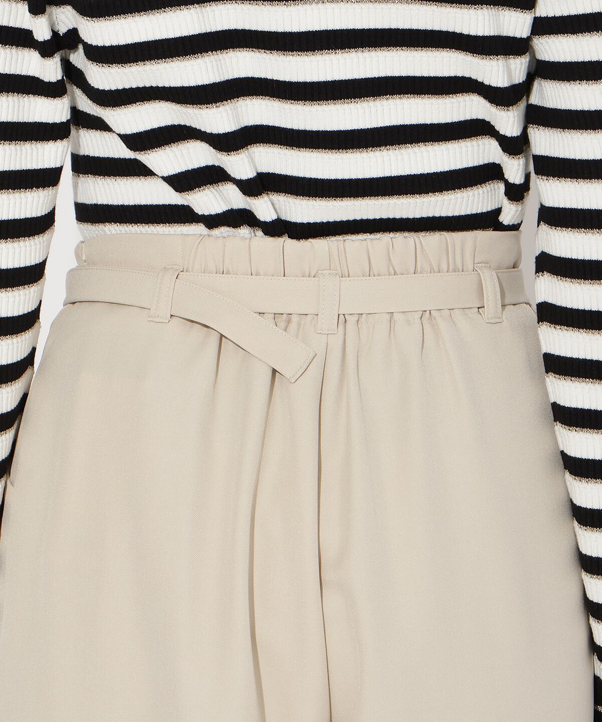 アンドクチュール「ベルト付きタックワイドパンツ」|その他|