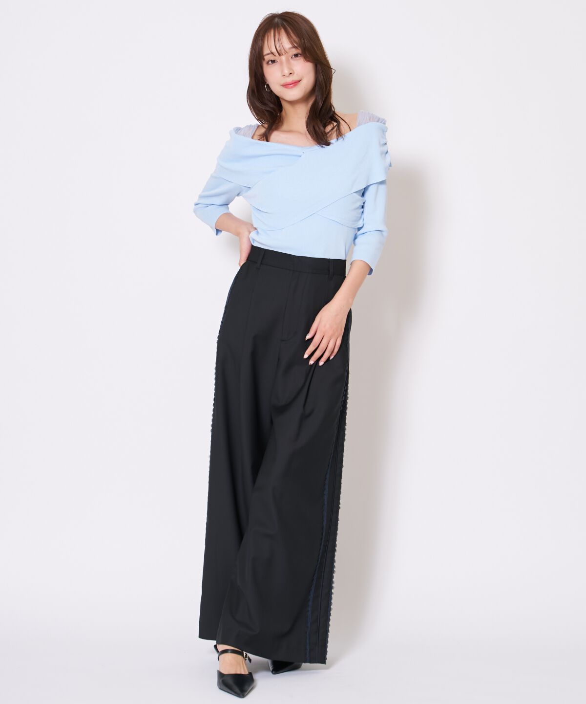 アンドクチュール「サイドレースラインパンツ」|その他|