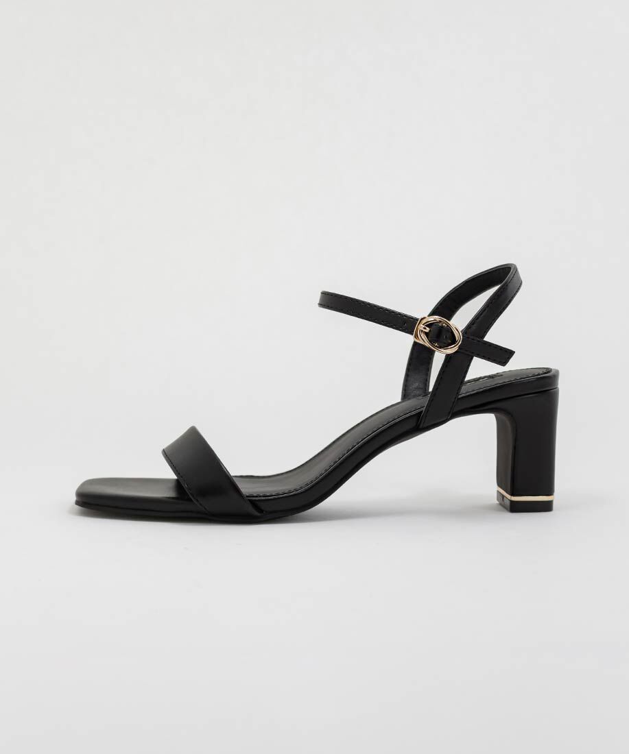 「ゴールドピースヒールストラップサンダル」|サンダル|