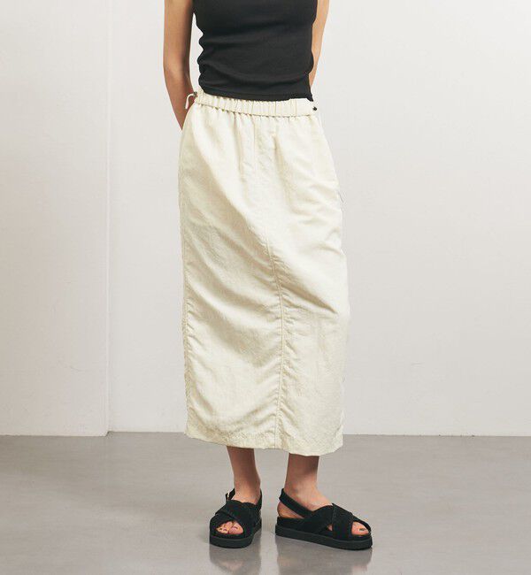 UNITED ARROWS「＜TO UNITED ARROWS＞ナイロンツイル ギャザースカート」|タイト|
